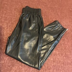 Black Faux Leather Pants